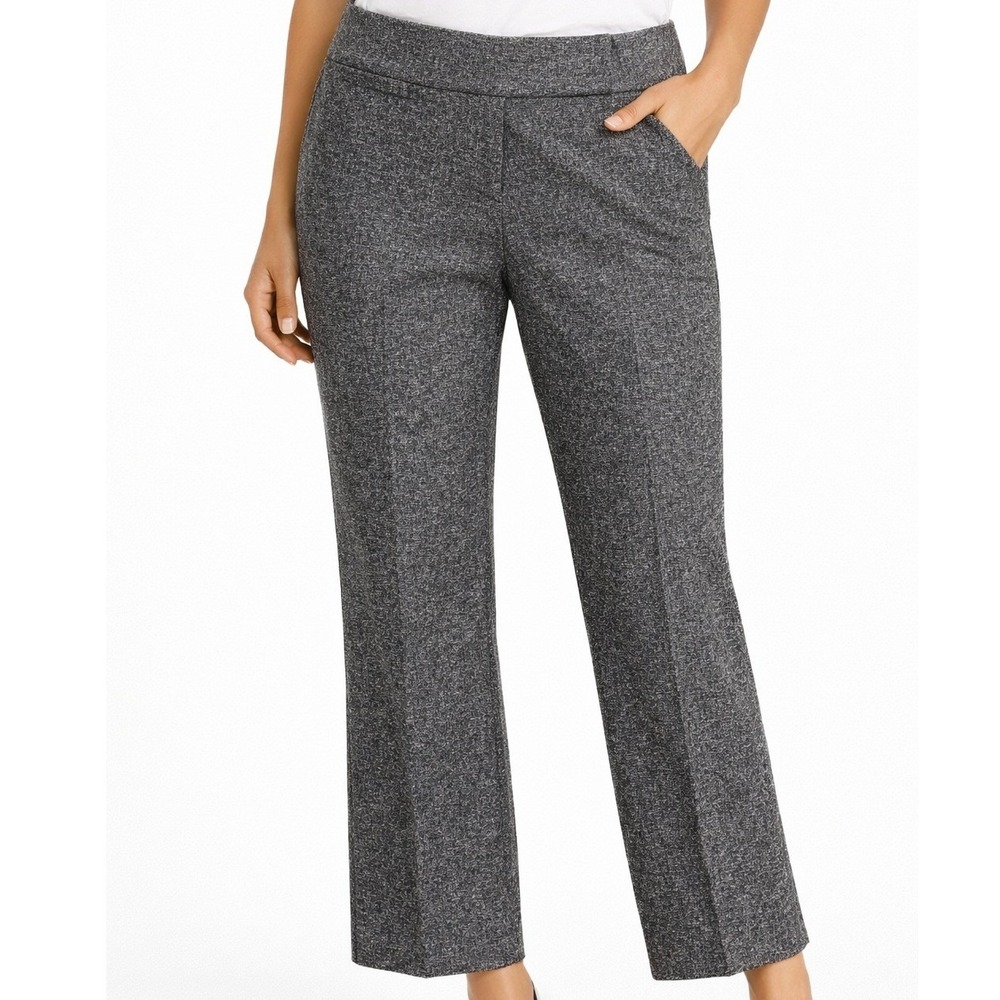 Maurices Womens Gray Tweed Wide Leg Dress Pants Short Size‎ 7/8